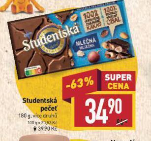 Billa Studentská pečeť nabídka