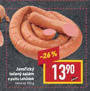 Billa Javořický točený salám nabídka