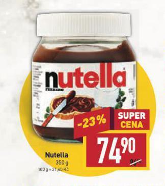 Billa Nutella nabídka