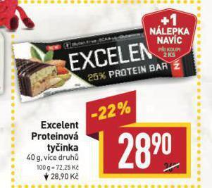Billa Excelent proteinová tyčinka nabídka
