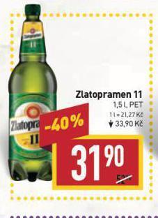 Billa Pivo zlatopramen nabídka