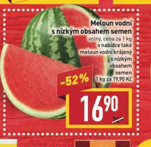 Billa Meloun vodní nabídka