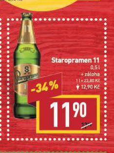 Billa Pivo staropramen nabídka