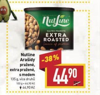 Billa Nutline arašídy nabídka