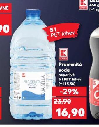 Kaufland Pramenitá voda nabídka
