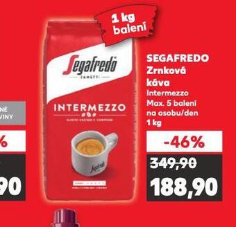 Kaufland Segafredo zrnková káva nabídka