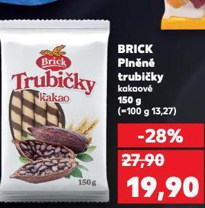Kaufland Brick plněné trubičky nabídka