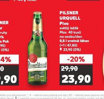 Kaufland Pivo pilsner urquell nabídka