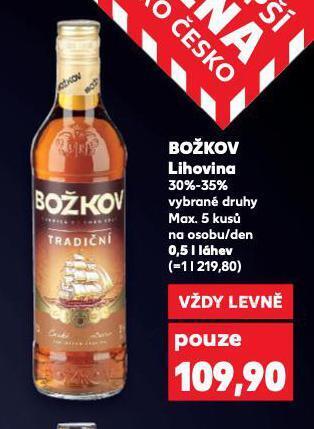Kaufland Božkov lihovina nabídka