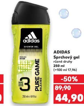 Kaufland Adidas sprchový gel nabídka