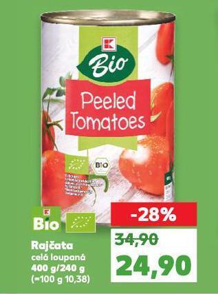 Kaufland Bio rajčata nabídka