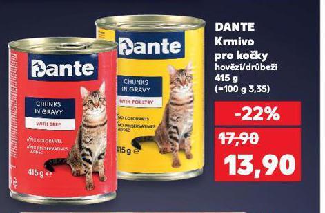 Kaufland Dante krmivo pro kočky nabídka