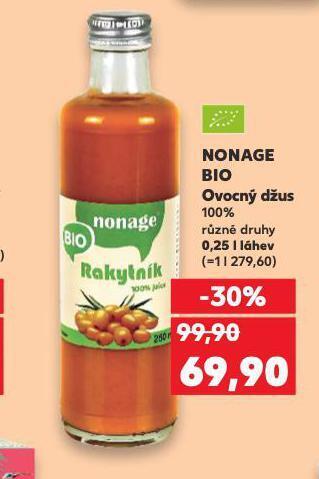 Kaufland Nonage bio ovocný džus nabídka