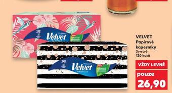 Kaufland Velvet papírové kapesníky nabídka