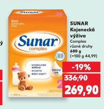 Kaufland Sunar kojenecká výživa nabídka