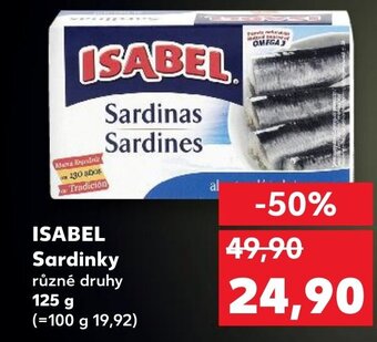 Kaufland ISABEL Sardinky nabídka