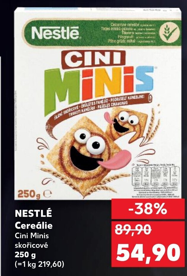 Kaufland NESTLÉ Cereálie nabídka
