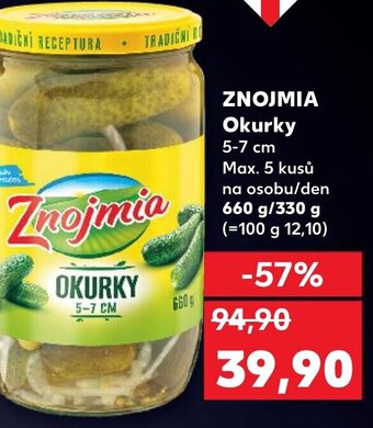 Kaufland ZNOJMIA Okurky nabídka