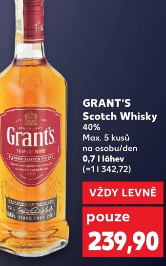 Kaufland GRANT'S Scotch Whisky nabídka