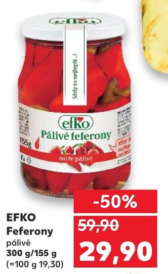 Kaufland EFKO Feferony nabídka