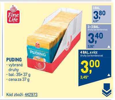 Makro Fine life puding 37 g nabídka