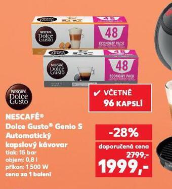 Kaufland Dolce dusto automatický kapslový kávovar nabídka