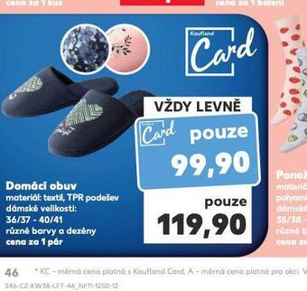 Kaufland Domácí obuv nabídka