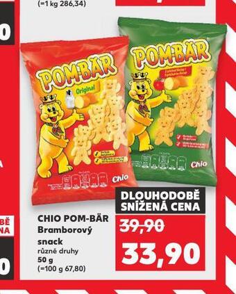 Kaufland Chio pom bär bramborový snack nabídka