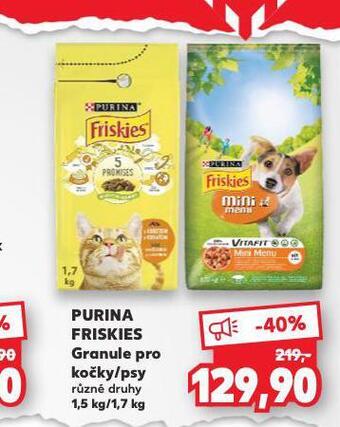 Kaufland Purina friskies granule pro kočky nabídka