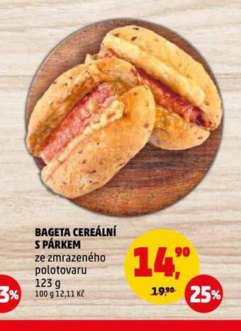 Penny Market Bageta cereální s párkem nabídka