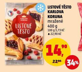 Penny Market Listové těsto nabídka