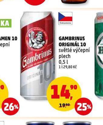Penny Market Pivo gambrinus nabídka