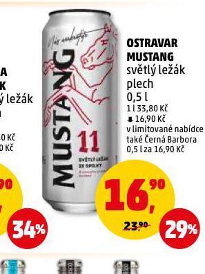 Penny Market Pivo ostravar mustang nabídka