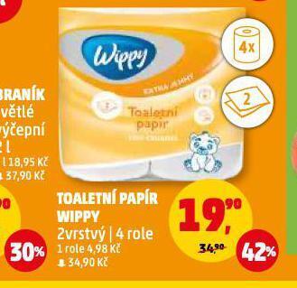 Penny Market Wippy toaletní papír nabídka