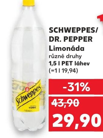 Kaufland SCHWEPPES/ DR. PEPPER Limonáda nabídka