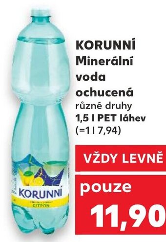 Kaufland KORUNNÍ Minerální voda ochucená nabídka