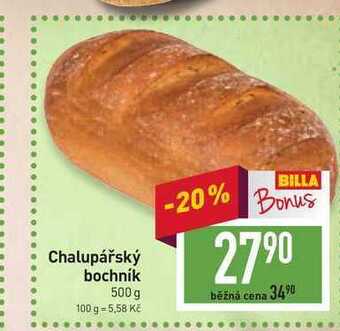 Billa Chalupářský bochník 500 g nabídka
