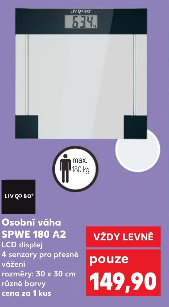Kaufland Osobní váha SPWE 180 A2 nabídka