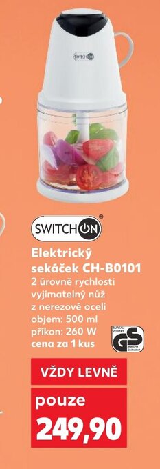 Kaufland SWITCH ON Elektrický sekáček CH-B0101 nabídka