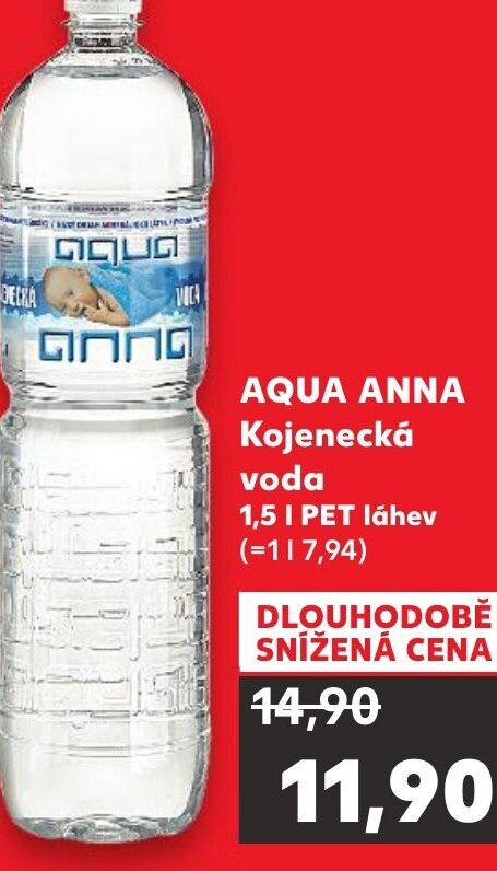 Kaufland AQUA ANNA Kojenecká voda 1,5L nabídka