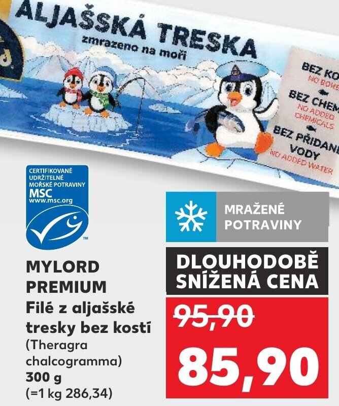 Kaufland MYLORD PREMIUM Filé z aljašské tresky bez kostí nabídka