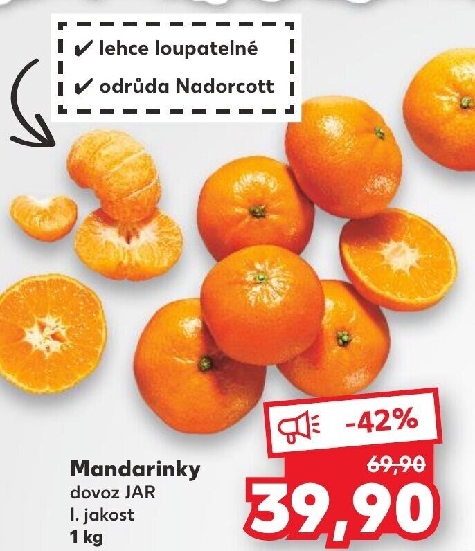 Kaufland Mandarinky nabídka