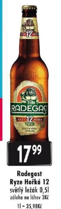Qanto Radegast Ryze Hořká 12 nabídka