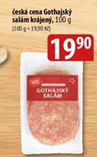 Bala česká cena Gothajský salám krájený, 100 g nabídka