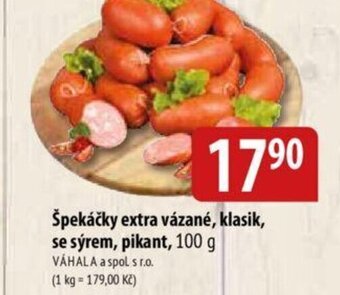 Bala Špekáčky extra vázané, klasik, se sýrem, pikant, 100 g nabídka