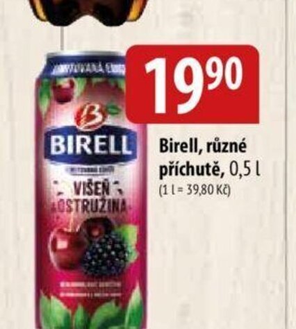 Bala Birell, různé příchutě, 0,5L nabídka