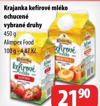 Partner Maloobchodní síť Krajanka kefírové mléko ochucené vybrané druhy nabídka