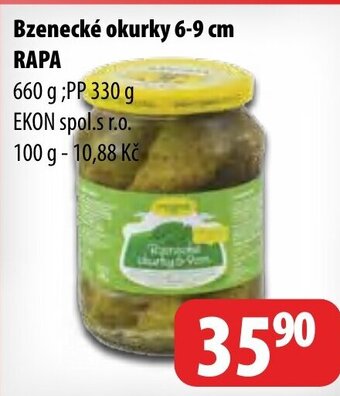 Partner Maloobchodní síť Bzenecké okurky 6-9 cm RAPA nabídka