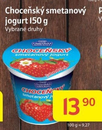 Kubík potraviny Choceňský smetanový jogurt 150 g nabídka