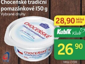 Kubík potraviny Choceňské tradiční pomazánkové 150 g nabídka
